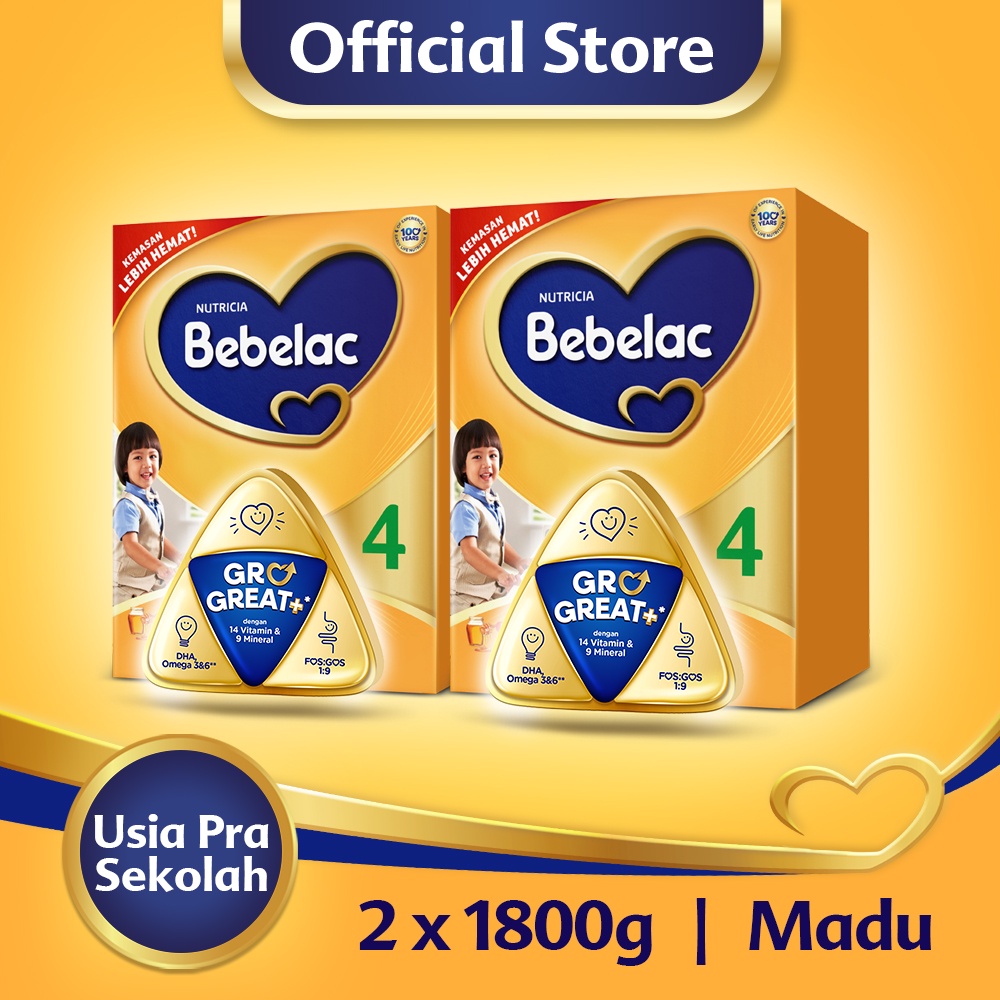 Promo Harga Bebelac 4 Susu Pertumbuhan Madu 1800 gr - Shopee