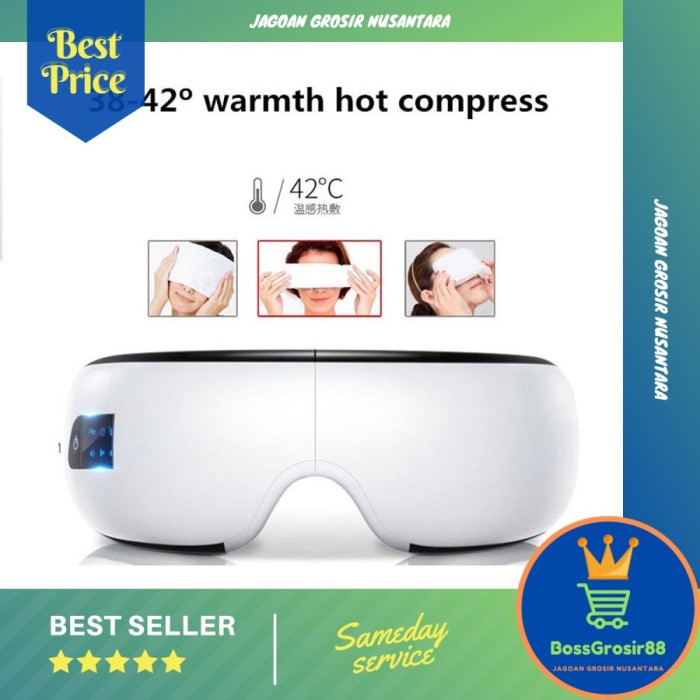 FIT Bluetooth Smart Massager Alat Pijat Kompres Mata dengan kompres hangat