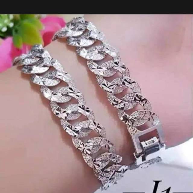 Xuping-Gelang tangan wanita-sisik silver besar