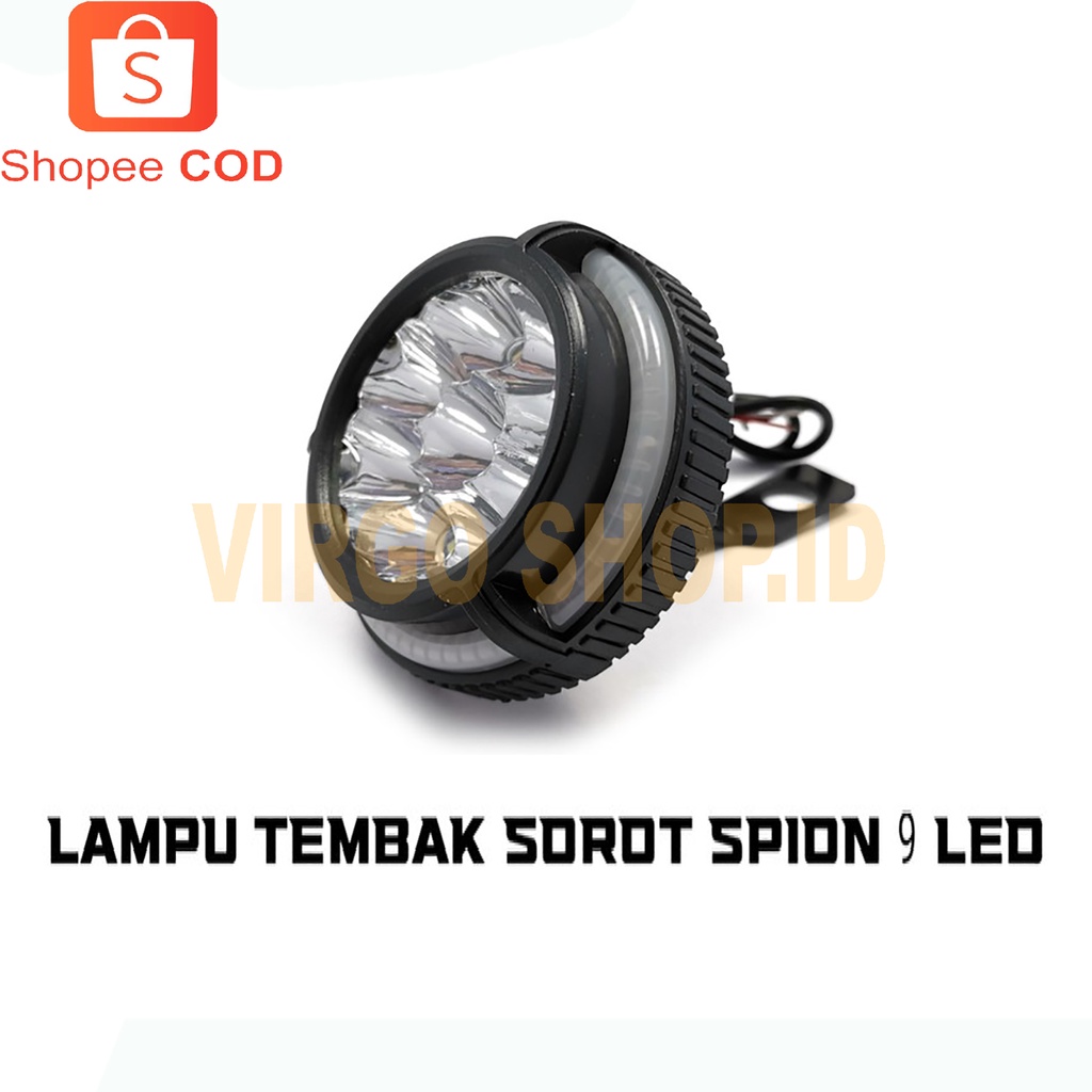 Lampu Tembak Modish 4618 Flash Variasi 9 Mata / Lampu Sorot Motor / Lampu Sorot Spion / Lampu Spion / Lampu Tembak Motor