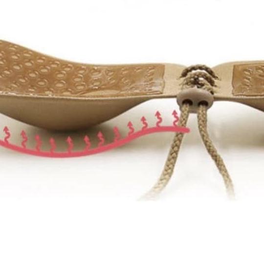 ➲ Bra Push Up CUP A B C Beige Black Tempel Backless Tanpa Tali Invisible - Beige A ➵