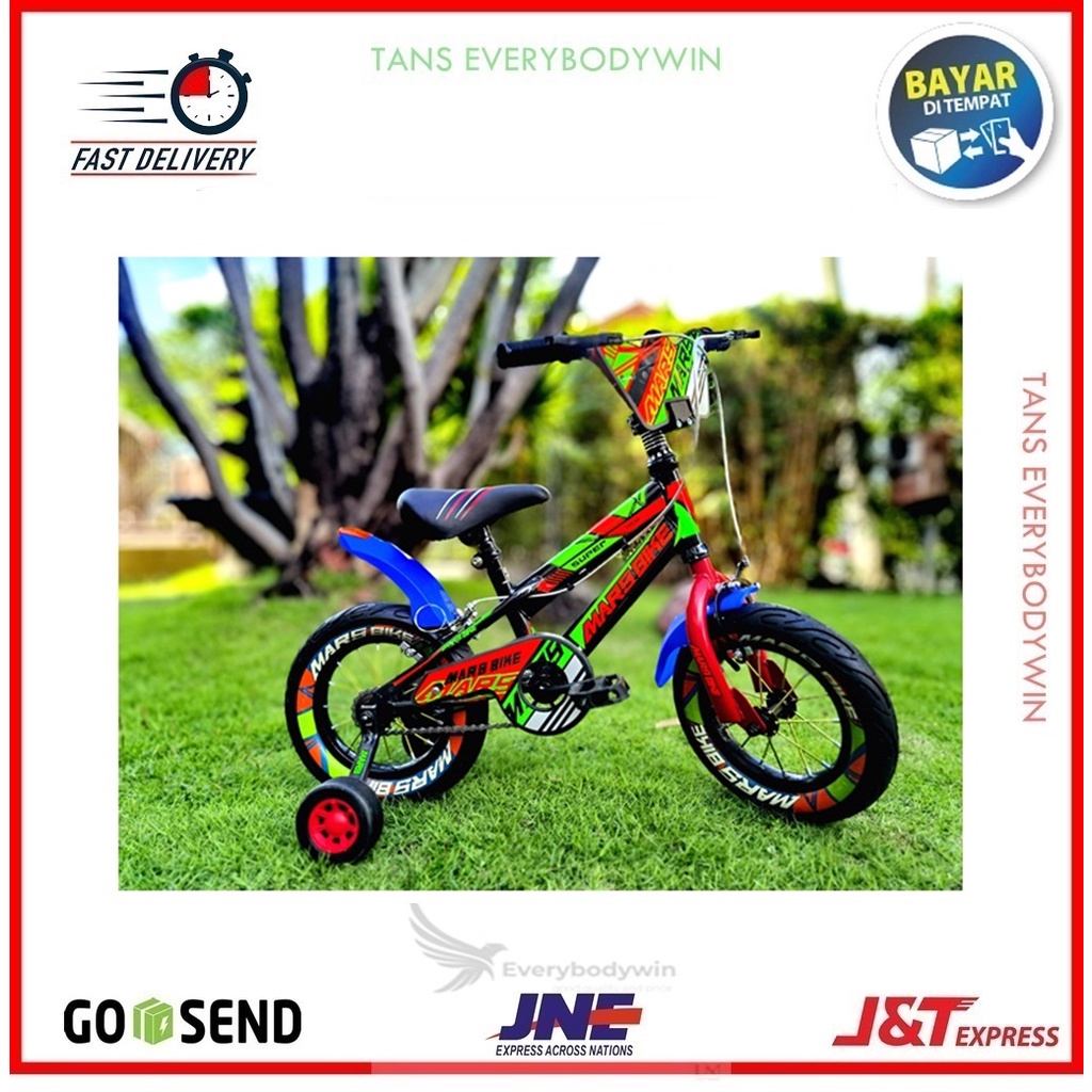 SEPEDA ANAK COWOK BMX 12 INCH MARS BIKE BAN JUMBO BISA DIPOMPA BUKAN TANGO PASIFIC WIMCYCLE