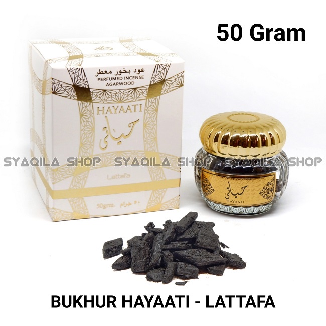 Bukhur Hayaati Lattafa Bakhour Hayati Latafa Buhur Dupa Arab Menyan Impor Dubai Pengharum Aromaterapi 50 GRam