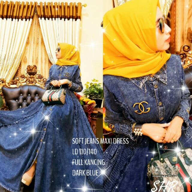 READY. GAMIS GUCCI DARK BLUE ORI SHR IMPORT