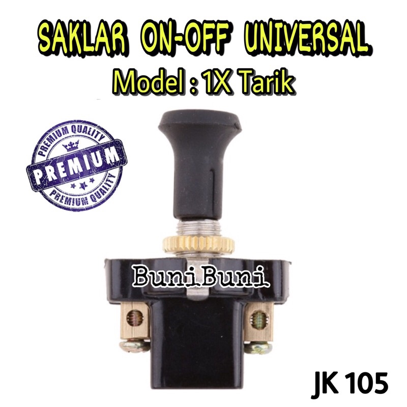 Saklar Lampu - Switch On Off Untuk Lampu Mobil Motor Tipe JK105 1x Tarik Universal