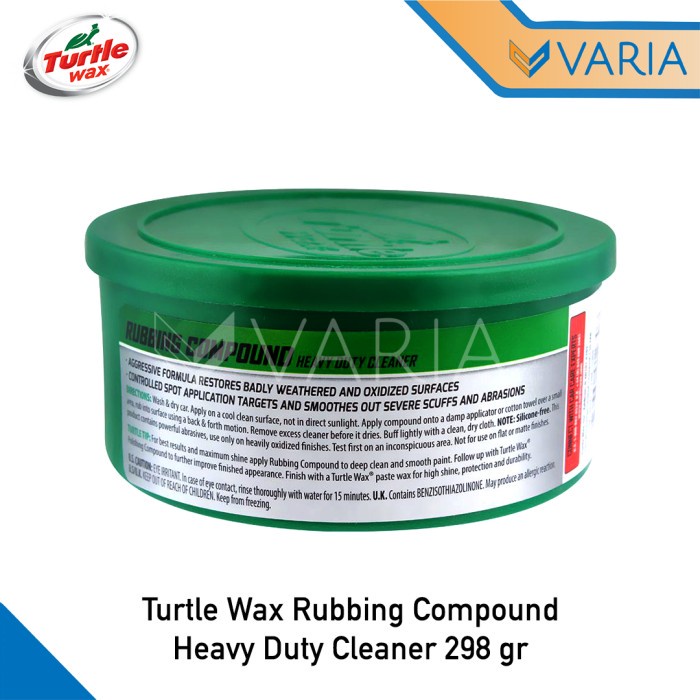 Turtle Wax Rubbing Compound Heavy Duty Cleaner Pasta 298 gr