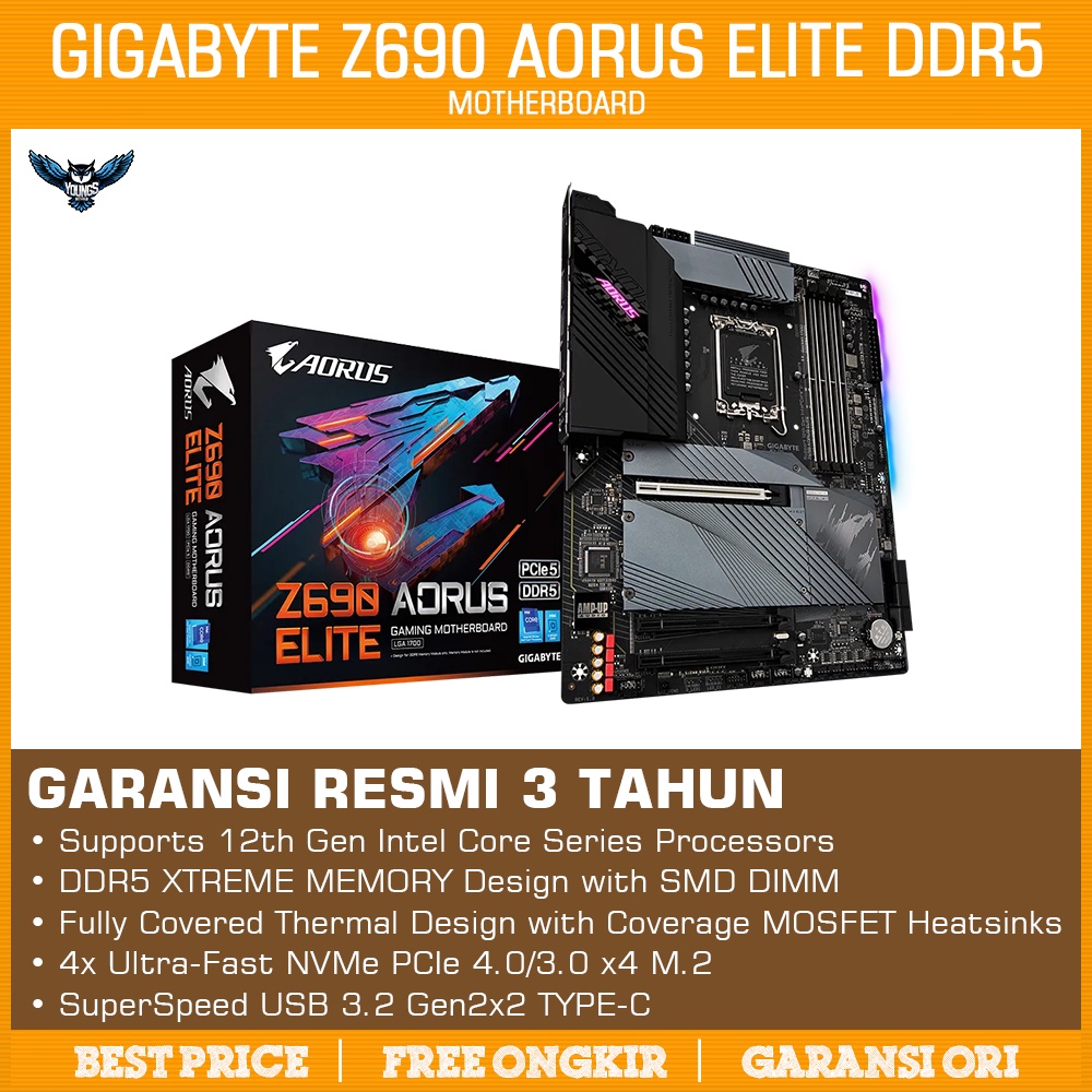 GIGABYTE Z690 AORUS ELITE DDR5 | Motherboard Intel Gen12 LGA 1700 ATX