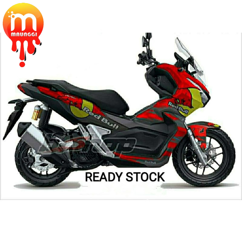 Striping motor adv full body Decal stiker adv 150 full motif elelgant honda adv merah sudah di lapis
