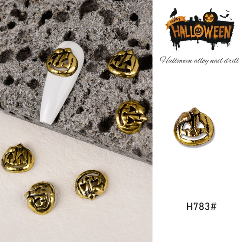 60 Pak Charms Skeleton 3D Tema Halloween Untuk Nail Art Charms