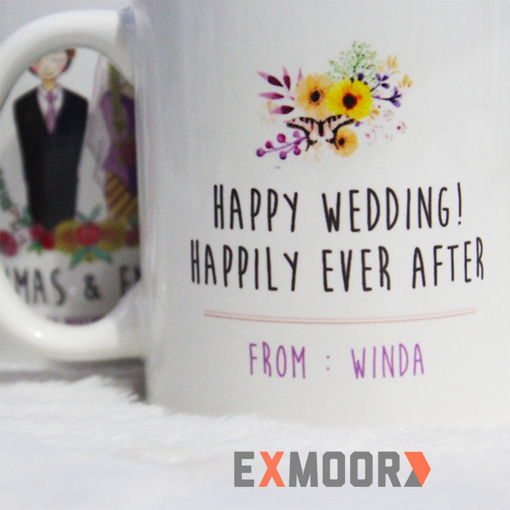 Kado Pernikahan Mug Couple Model Kebaya