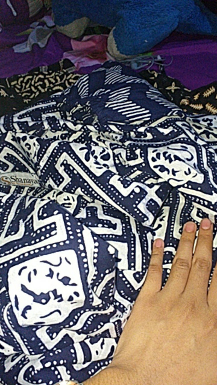 Shanaya Batik Tunik Agnesia Katun Garutan Seling Lengan Balon Kancing Depan Hidup Size S M L Xl