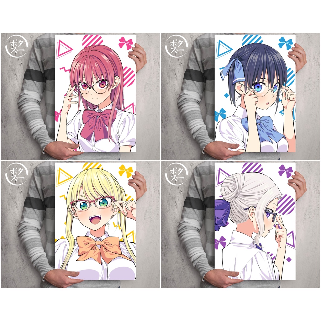 Koleksi Poster Anime Kanojo mo Kanojo - Saki Nagisa Rika Shino - Size A3+