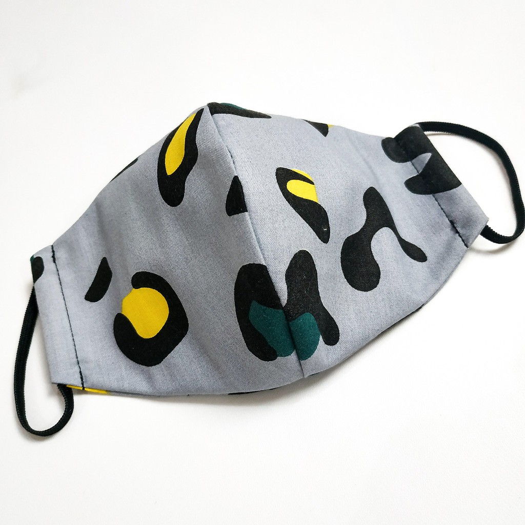 Masker Katun Motif ( LEOPARD ABU )