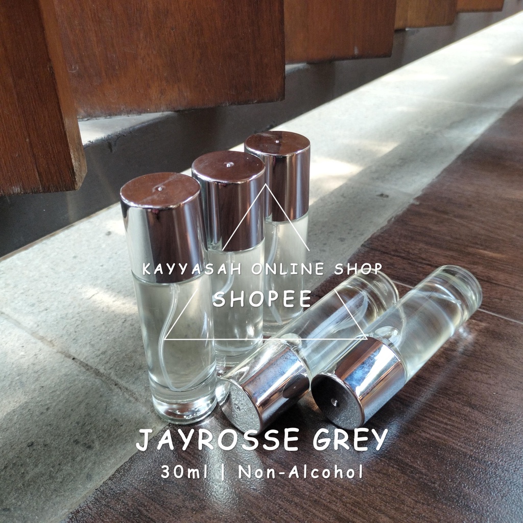 Parfum Refill Jayrosse Grey 30-50ml Unisex Non Alkohol Minyak Wangi Tahan Lama