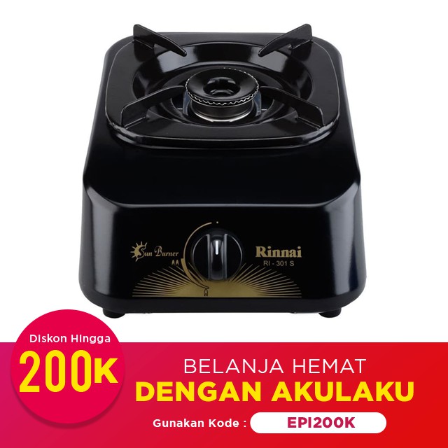 Rinnai Kompor Gas 1 Tungku Ri301S Elegant Shopee 