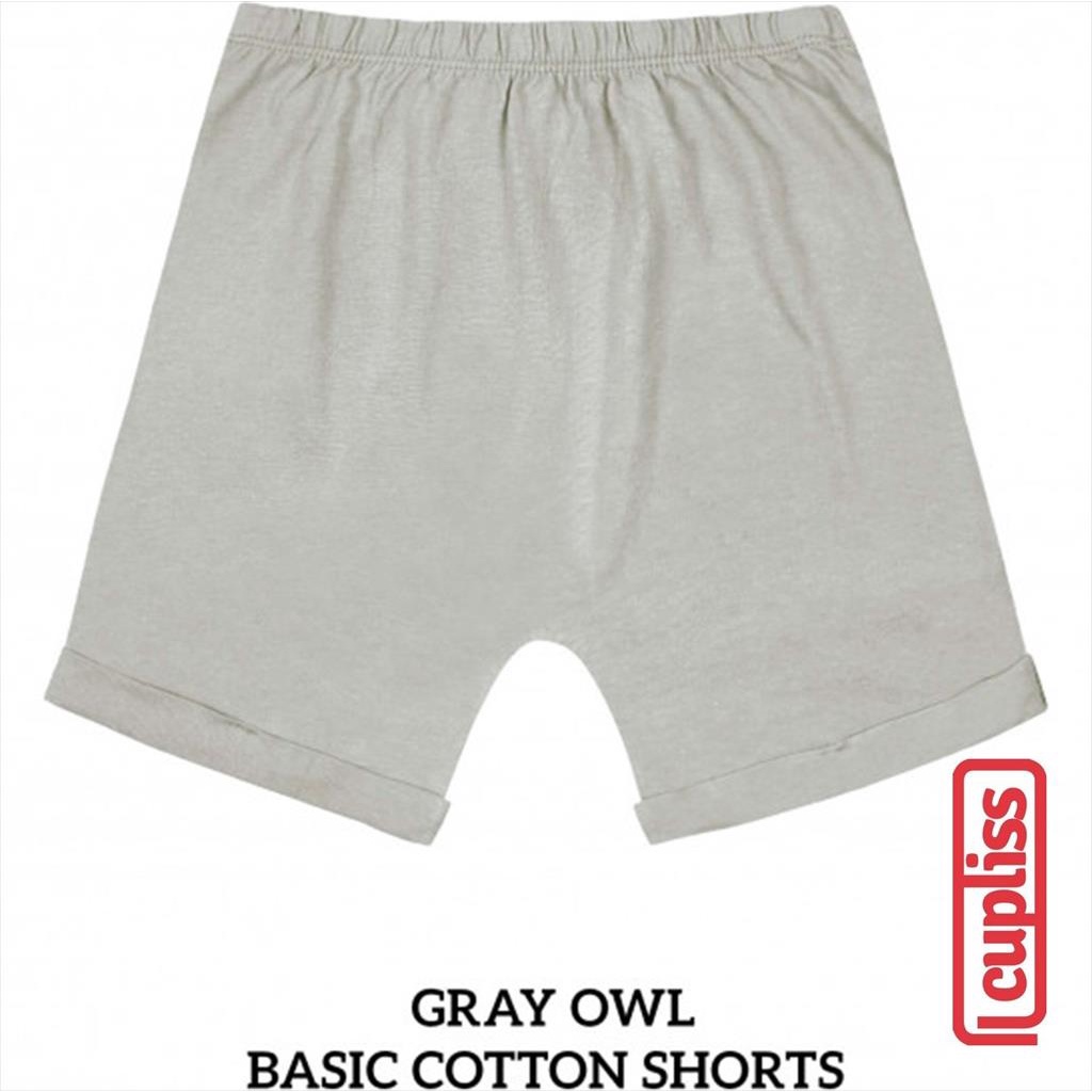 Little Palmerhaus Basic Cotton Shorts Celana Anak - Gray Owl