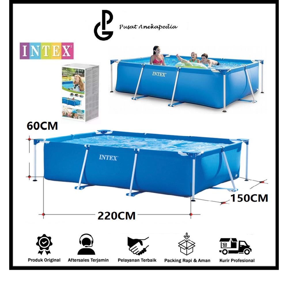 28270 Intex Kolam Renang Rectangular Frame Pool - Kolam Besar - Intex 28270