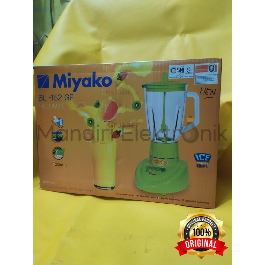 Miyako Blender 152GF / BL 152 GF (Kaca) - Hijau [1.5L]