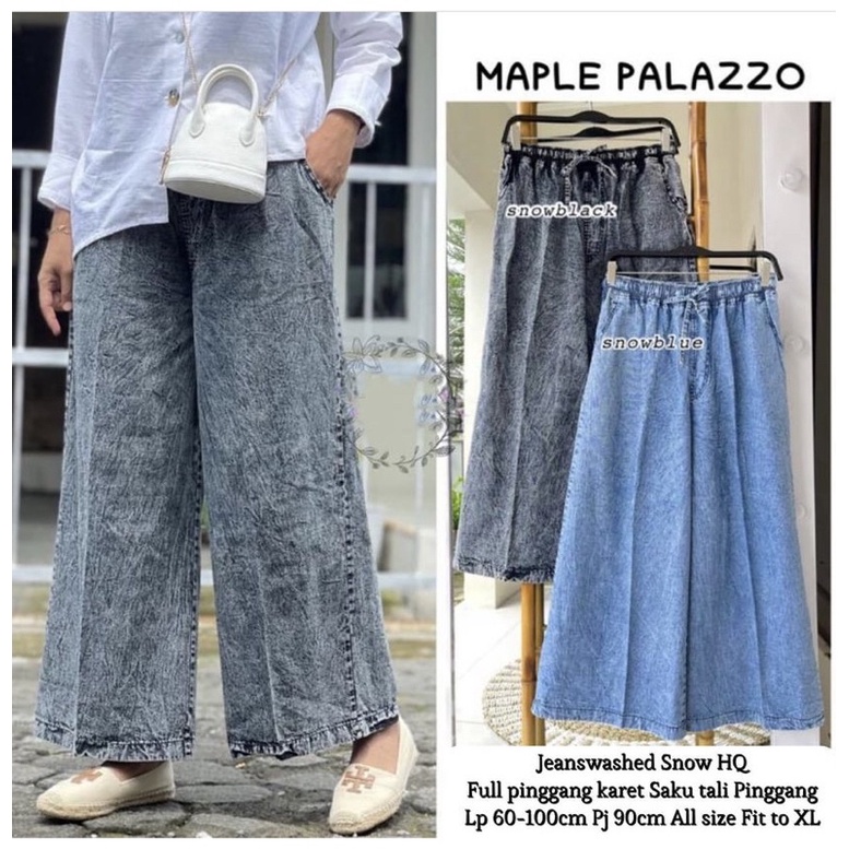 MAPLE PALAZZO KULOT || KULOT JEANS PREMIUM