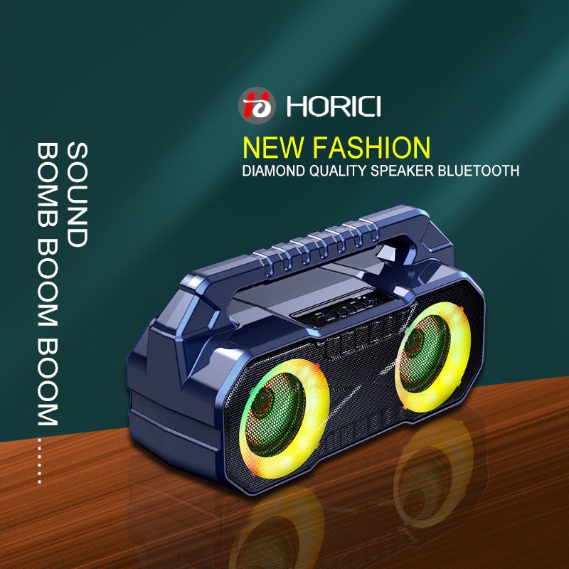 Speaker Bluetooth 5.0 Hi-Fi Sound Portable Audio Wireless Super Bass Mini Stereo / lampu RGB musik #304