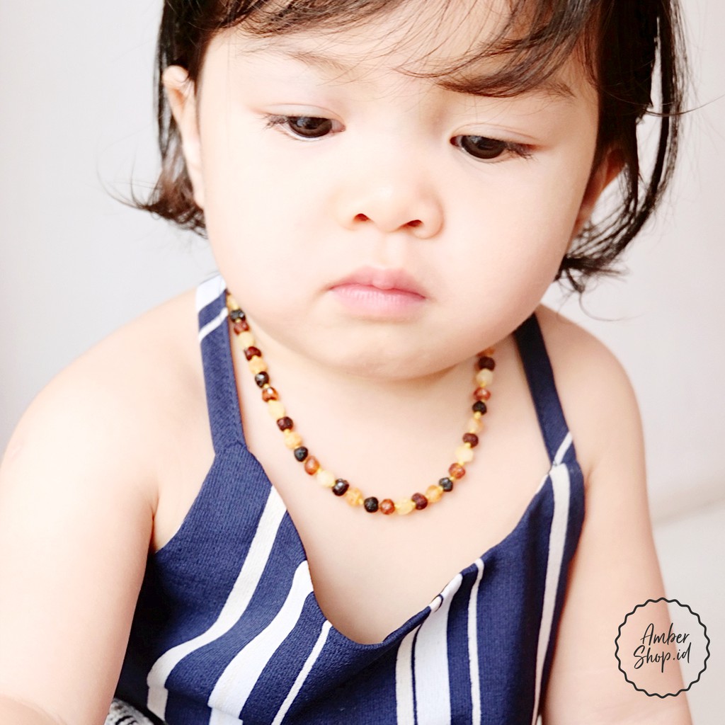 Kalung amber pereda nyeri tumbuh gigi bayi AS57 - Amber Shop