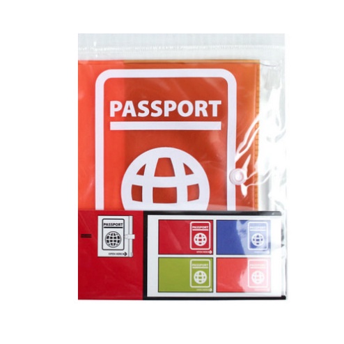 Passport Cover Buku Sampul Untuk Paspor Polos Pasport Holder Warna Biru Orange Merah Hijau Bahan Plastik Anti Air Waterproof