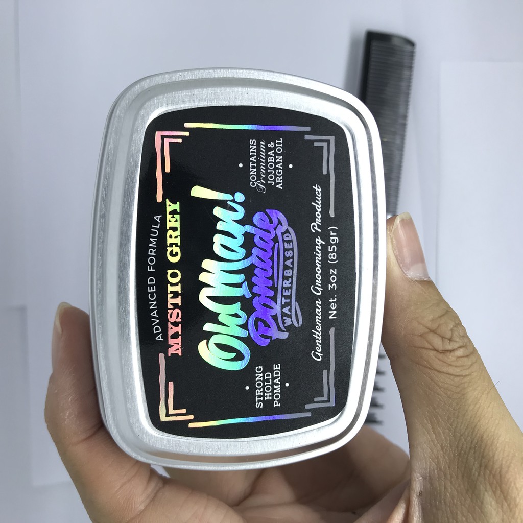 Pomade Ohman Mystic Grey Waterbased Pomade 85gr Free Sisir BPOM