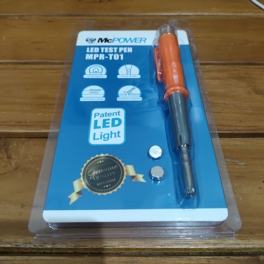 Barangunik2021-Test Pen LED Alat Test Arus Listrik Tespen McPower MPR-T01 Bagus