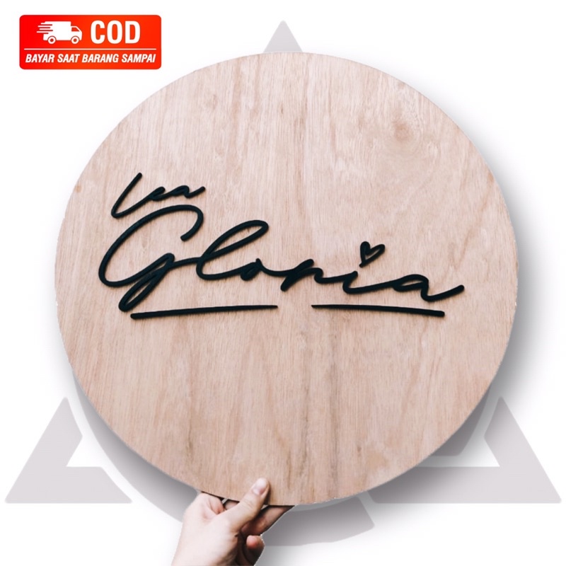 Logo Sign Kayu Signage Kayu Papan Logo Bazaar Papan Nama Toko Kayu