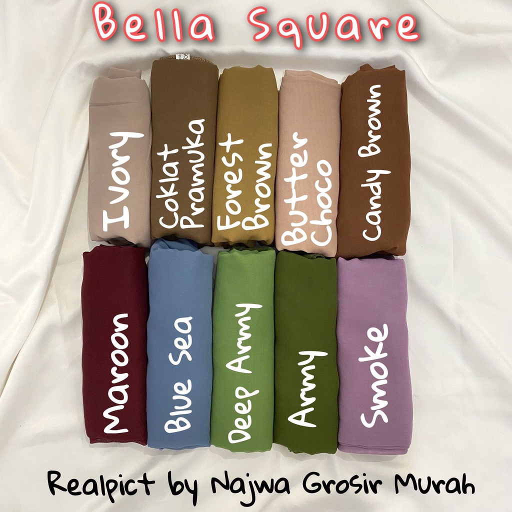 Bella Square Jilbab Segiempat Polycotton Premium-8