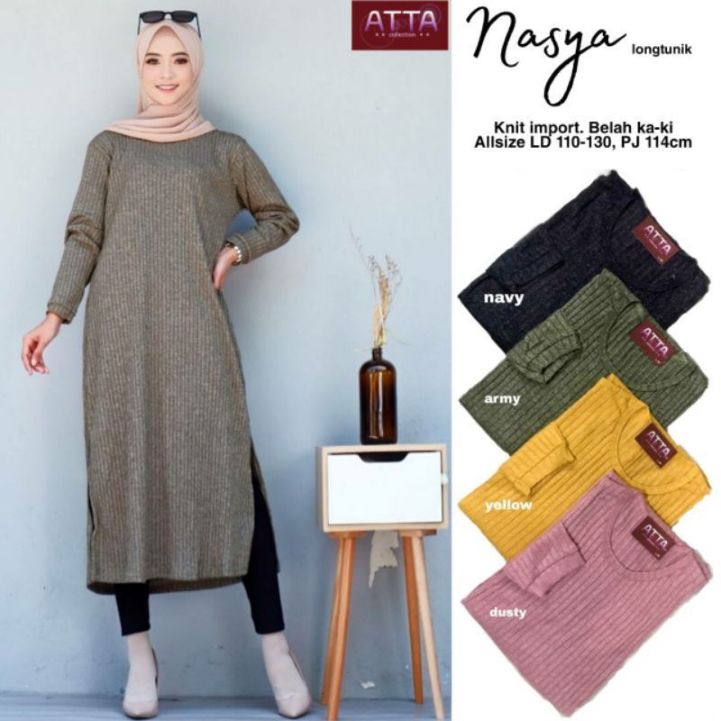 Almira Tunik - Tunik Knit Rajut LD104+ / Nasya Tunik / R.10 -  279-6156