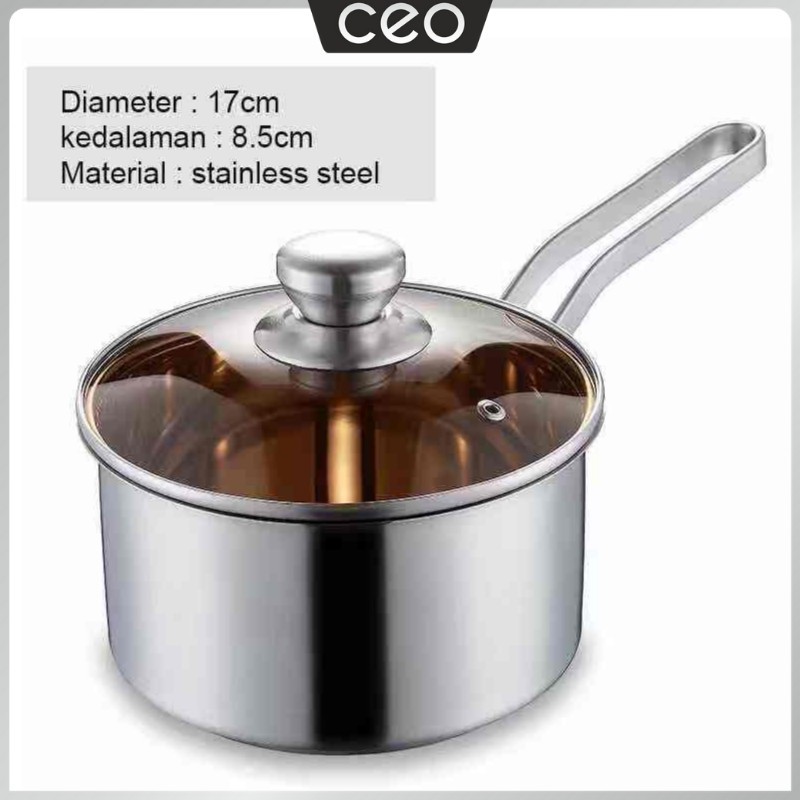 CEO Panci Stainless Steel 3 in 1 Set Varian Panci Susu Panci Serbaguna