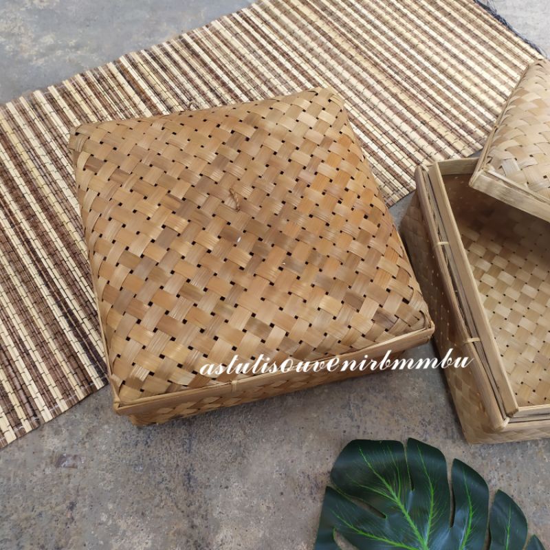 SOKASE NATURAL/ WARNA | sokase bambu | box seserahan | besek hampers | kotak hantaran | besek kaki
