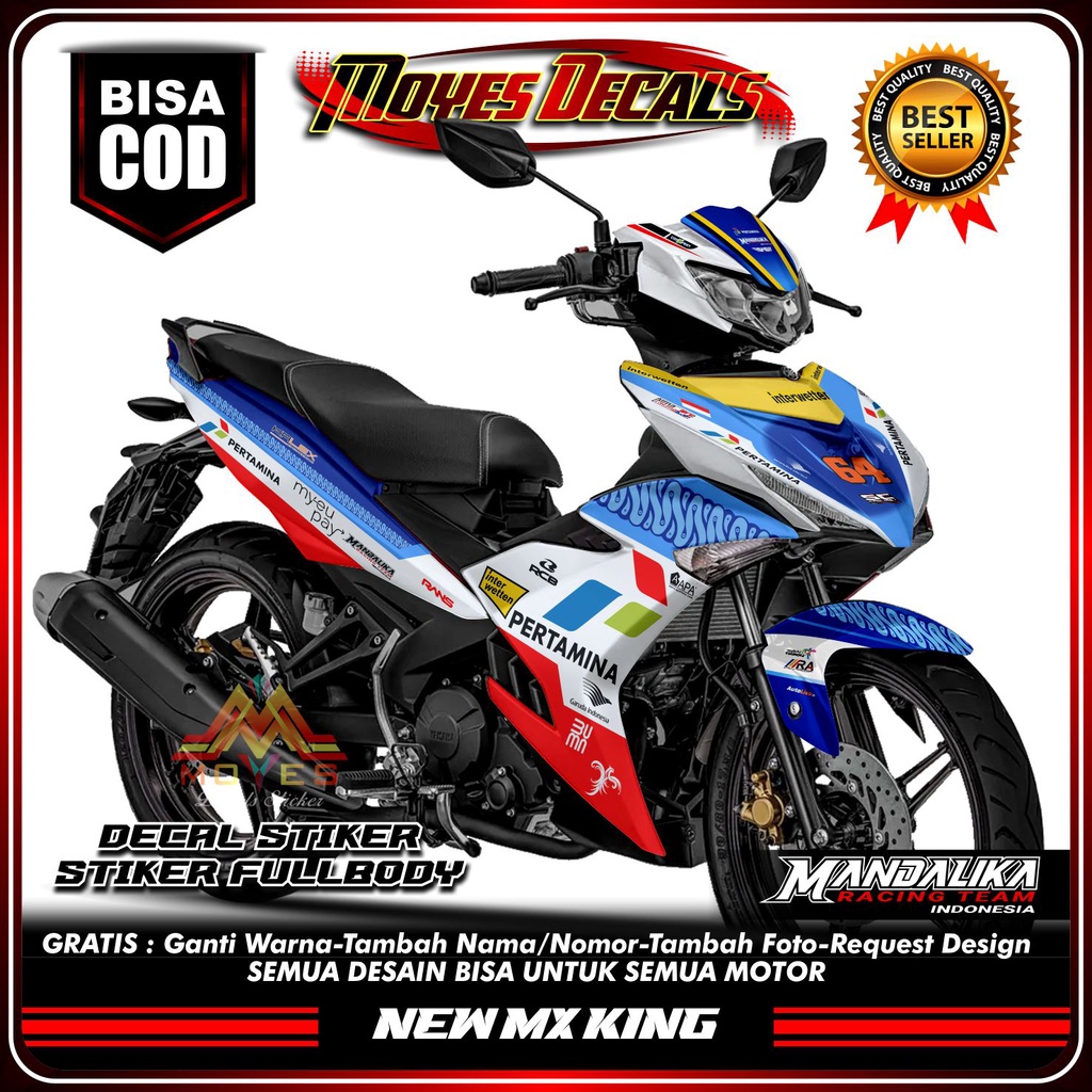 Decal Mx King 150 New Full Body Mandalika