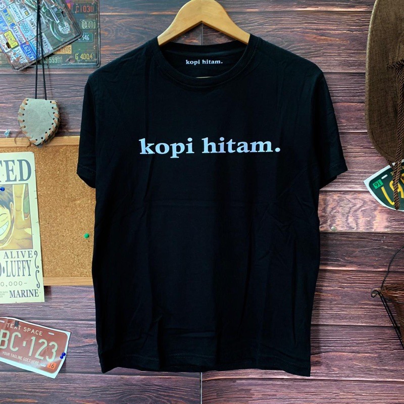 kaos distro pria kopi kaos kopi hitam unisex cewek dan cowok bisa pake