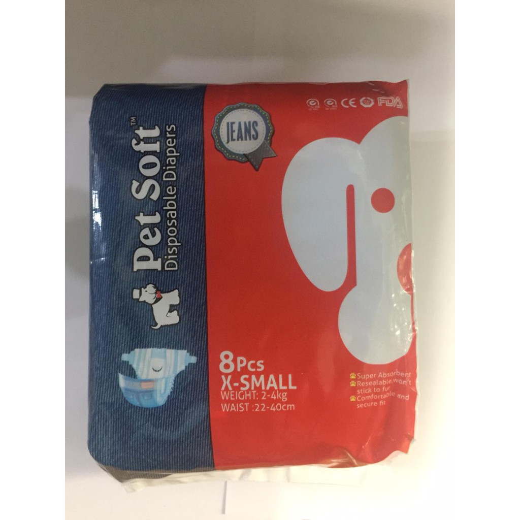 Pet Soft Disposable Diapers isi 8pcs