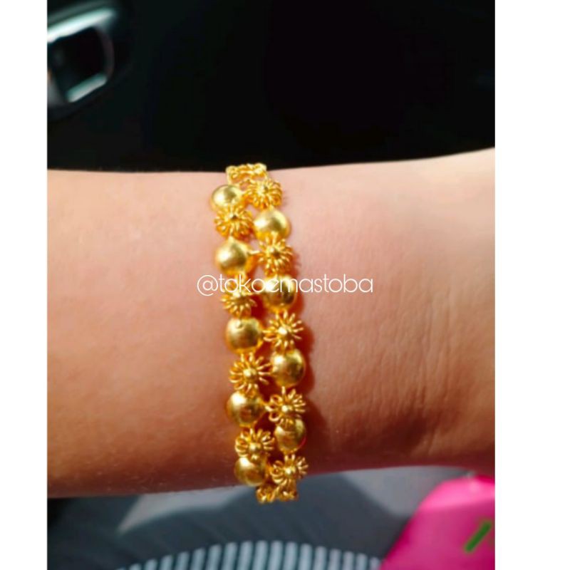 acc Gelang matahari emas toba 24karat 10gram