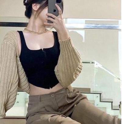 Cardigan - Kardigan Wanita - Outer Wanita - Cardigan Rajut - Atasan Wanita - Atasan Wanita Lengan Panjang - Cardigan Crop - Liam Balero-3