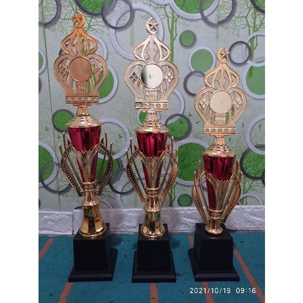 Piala Mesjid Set 123 tinggi 102 besar warna merah