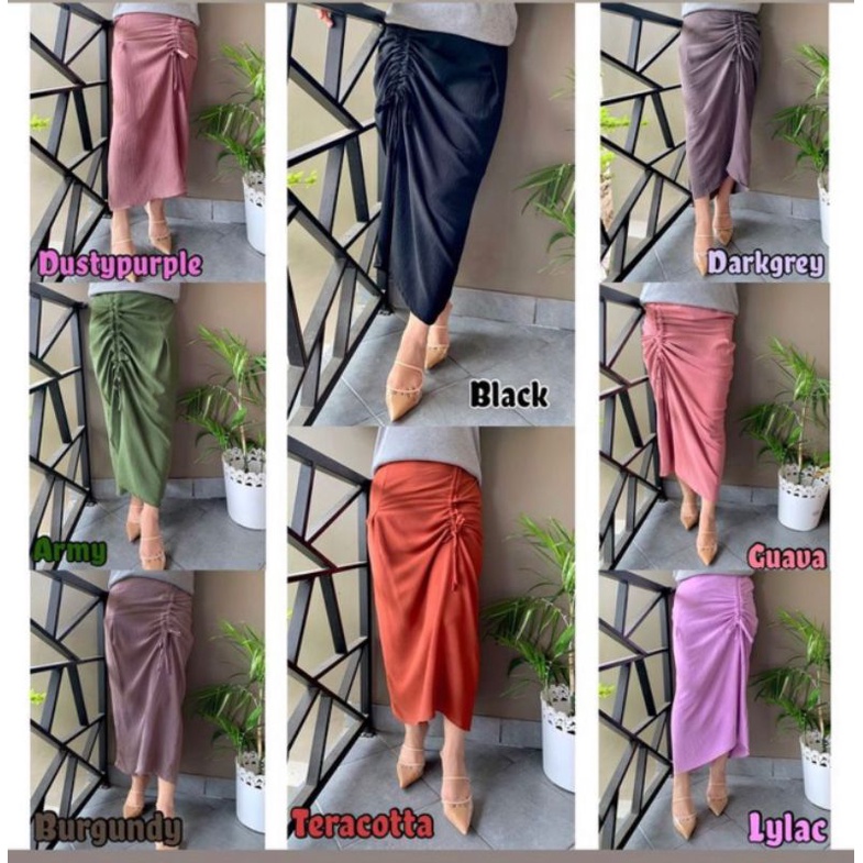 Rok Serut Airflow Rok Serut Wanita Kekinian
