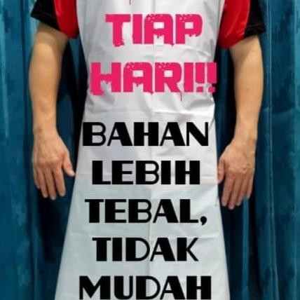 Plastik apron white (celemek) apron medis apron disposible disposable - Putih