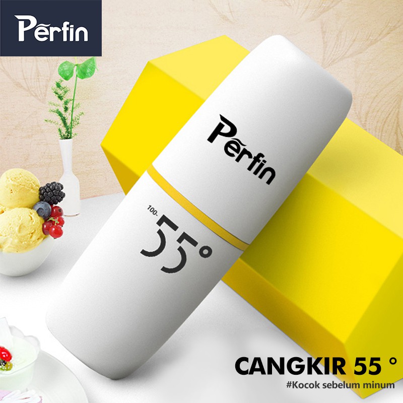 Perfin 55 ° Cup Isolasi Kreatif Smart Cup Exotic Gift Cup 55 ° Constant Temperature Cup