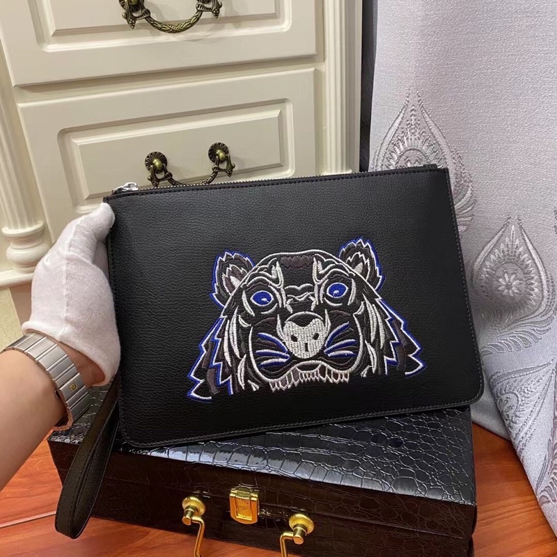 [KIRIM SEKARANG] Clutch/Pouch pria Embroidered Tiger Bisa instant