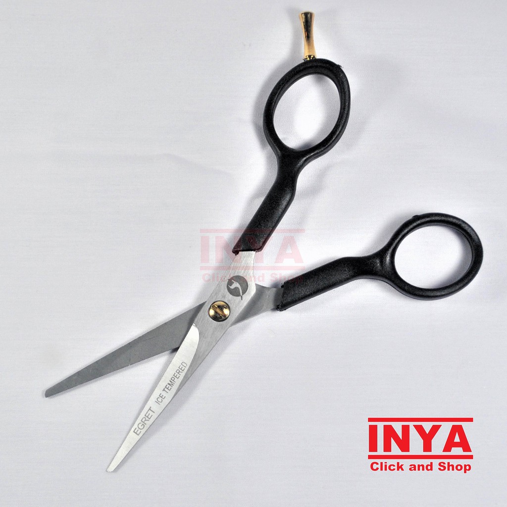 GUNTING RAMBUT EGRET 5 inch ERGONOMIC HANDLE DESIGN - BARBER SCISSORS