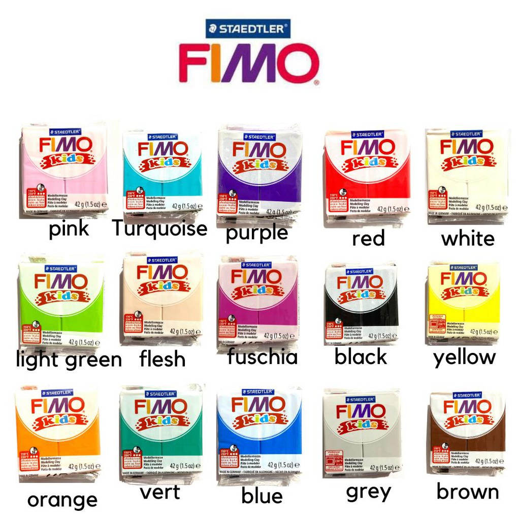 Fimo kids polymer clay modelling clay sculpting clay bahan kerajinan tangan