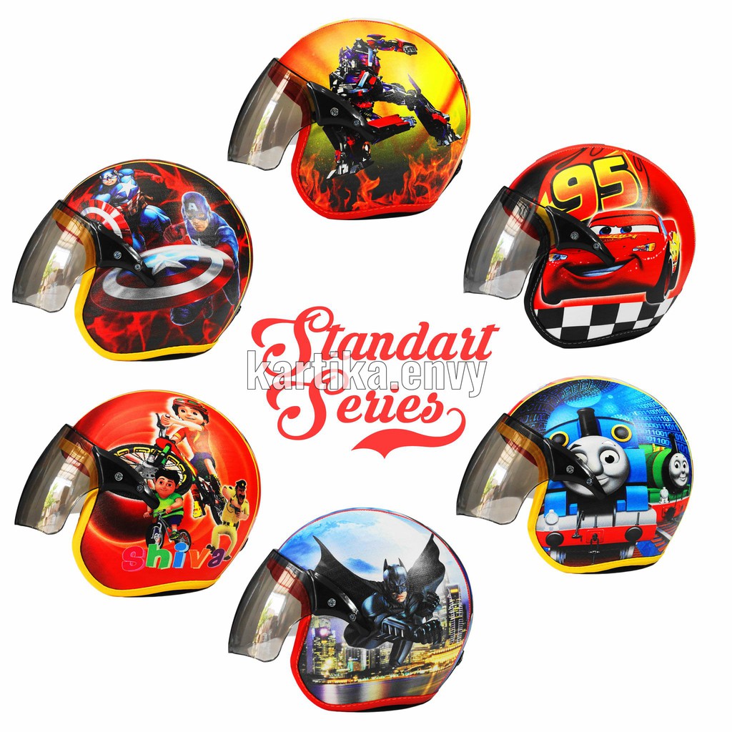 TERBARU Helm Anak Standart Usia 3-7th model Scoopy Motif Karakter