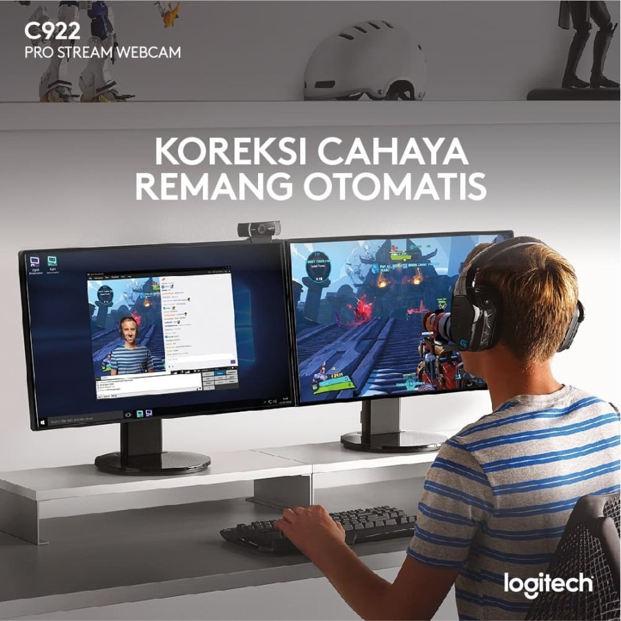 Webcam Logitech C922 Pro 1080P Auto Focus Include Tripod