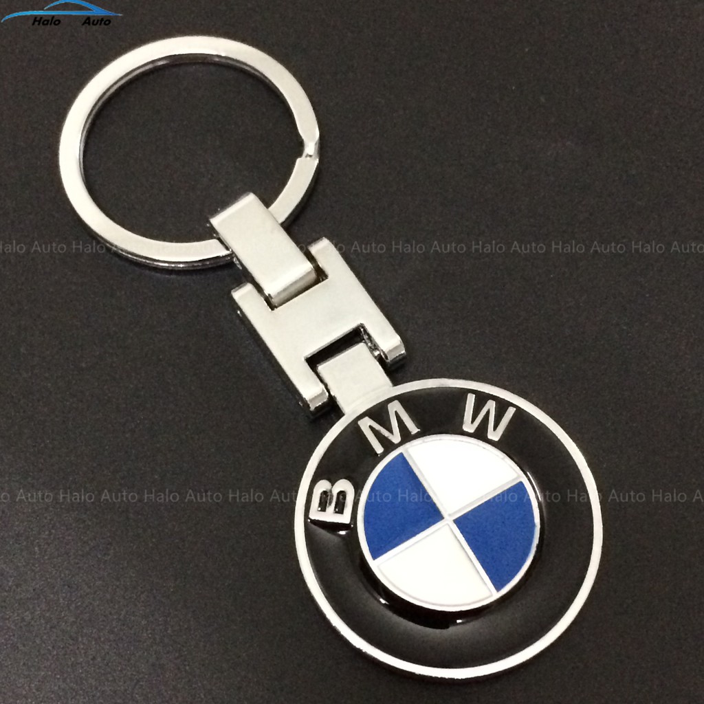 Gantungan Kunci Mobil Logo BMW 3D Bahan Metal Stainless Steel