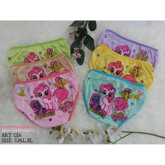 PROMO 6 PCS CELANA DALAM ANAK PEREMPUAN MOTIF KARTUN