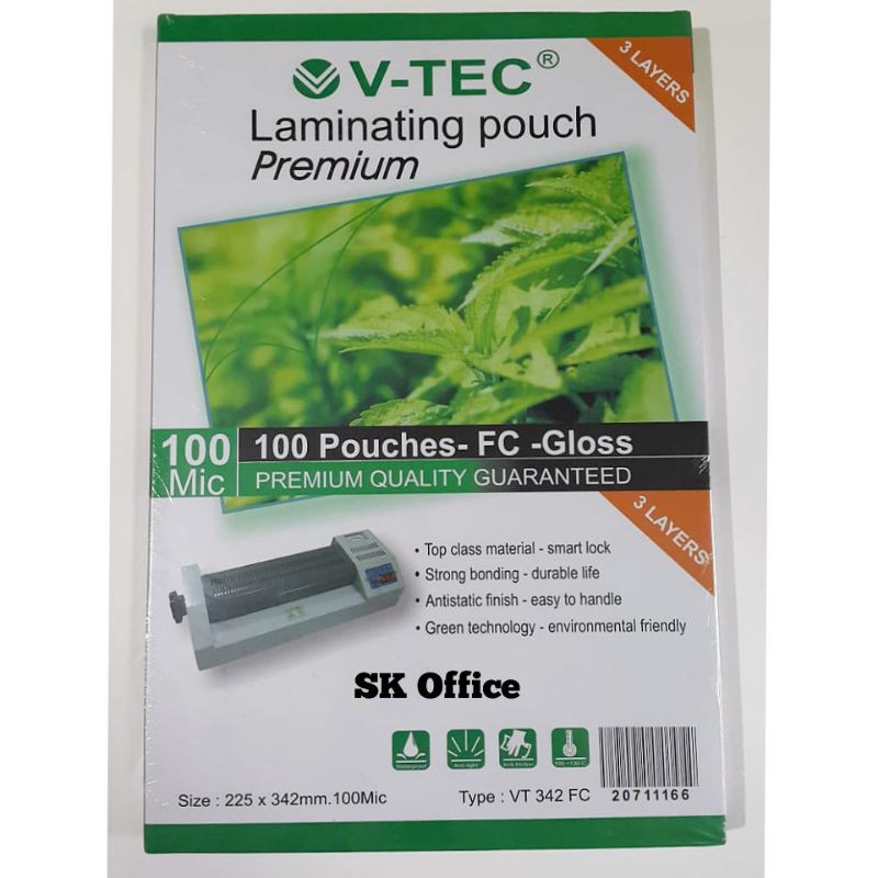 

Plastik Laminating Vtec Folio F4 100micron